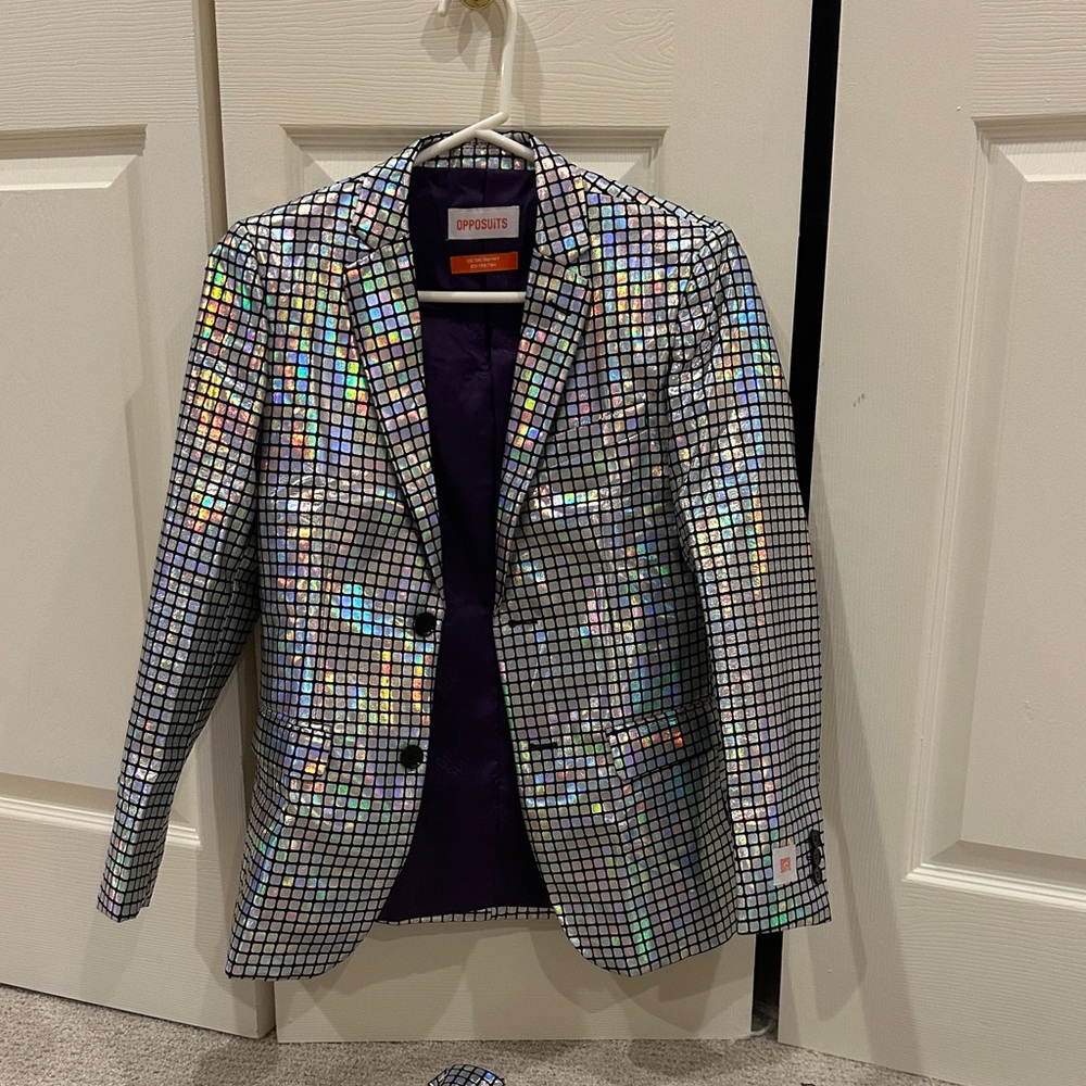 OppoSuits Multicolor Holographic Blazer